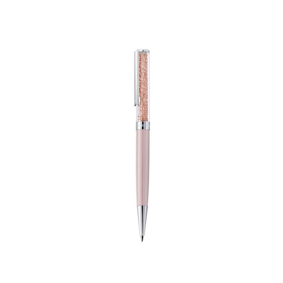 SWAROVSKI CRYSTALLINE CHROME-PLATED BALLPOINT PEN (PINK LACQUERED)